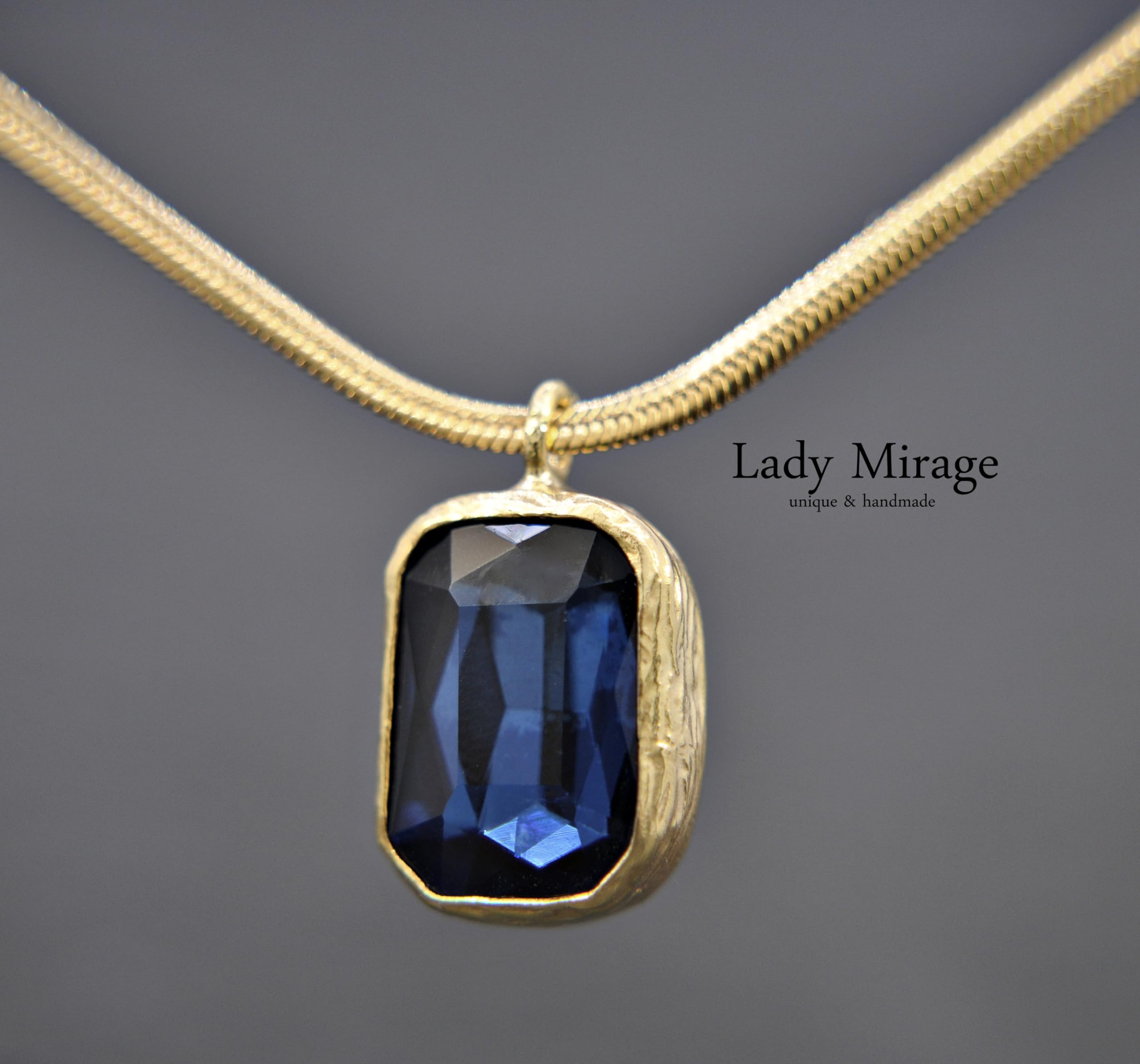 Ring mit Blauem Stein - Saphir Blau - 14k gold filled ring - Rechteckig - Zirkonia - Verstellbar - Hochzeit- Handmade - Geschenk für Sie